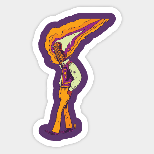 The Guitar God Sticker by Thomcat23